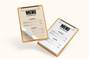 Realistic Restaurant Menu Card Mock, an Advertising Mockup by graphypix (Thumbnail 1 of 4)