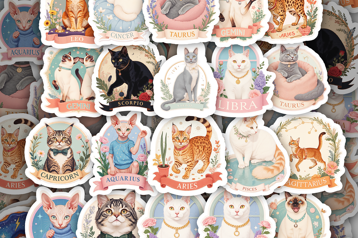 Fur & Fate Zodiac Pet Clipart 100+, an Object Graphic by Jakayla Digital Co (Photo 21 of 21)