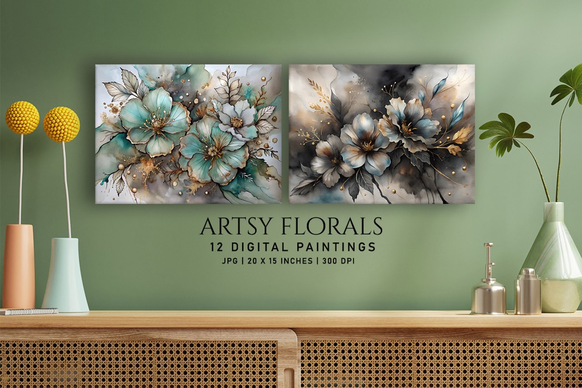 Artsy Florals, a Background Graphic by Digital Art Creations (Photo 6 of 8)