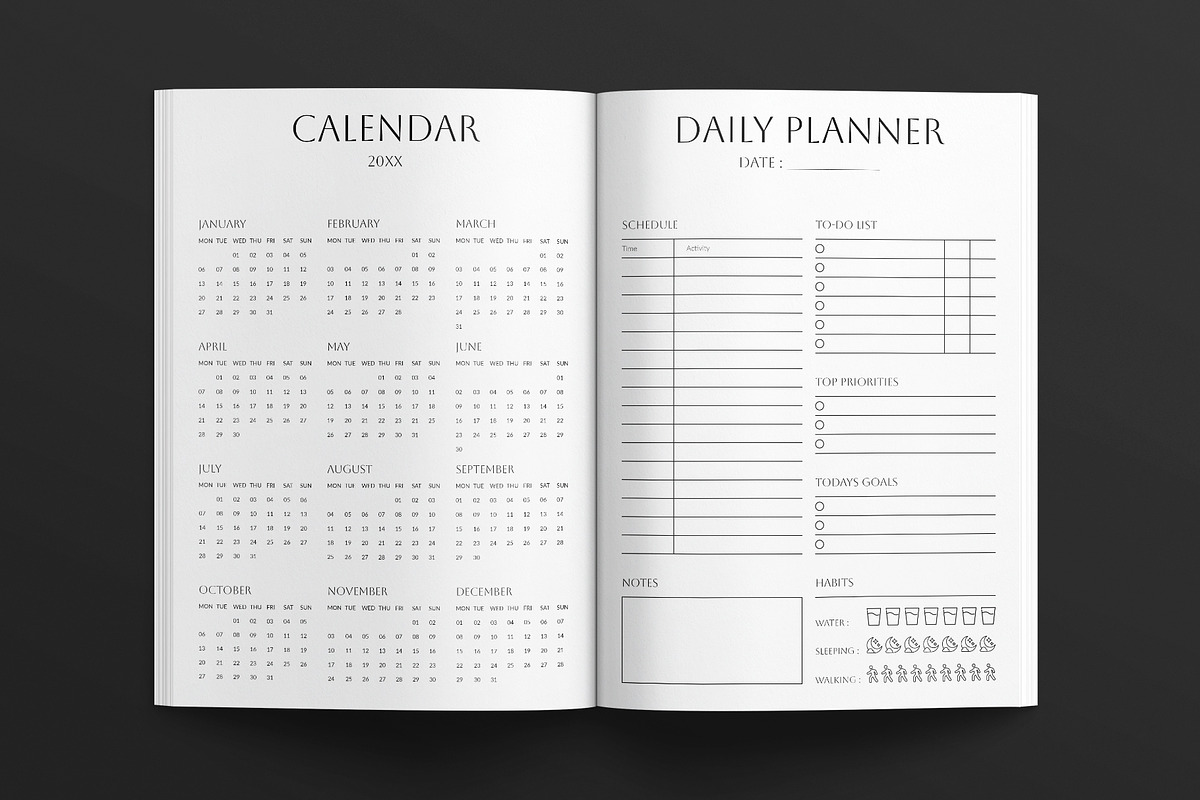 Digital Planner Template, a Brochure Template by E-Type (Photo 2 of 7)