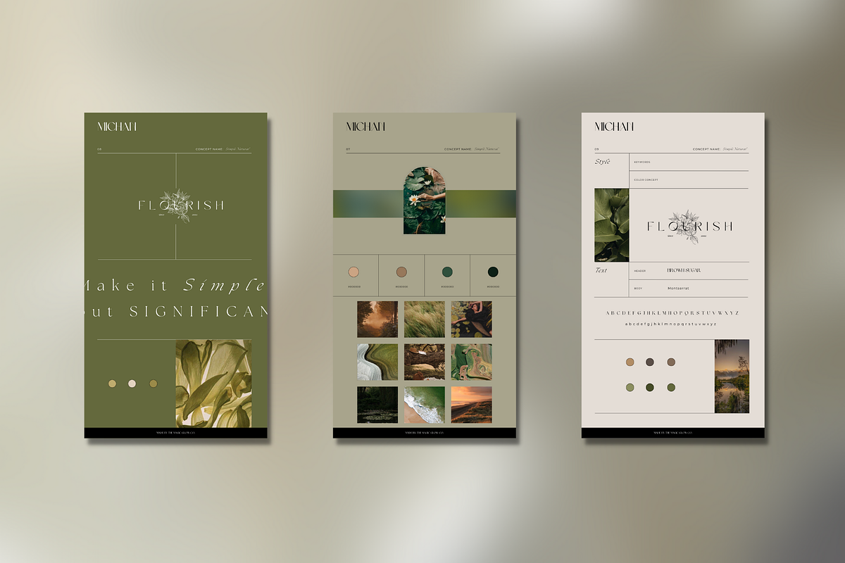 MICHAN Brand Board Template, a Templates & Theme by The Magic Glow Co. (Photo 3 of 6)