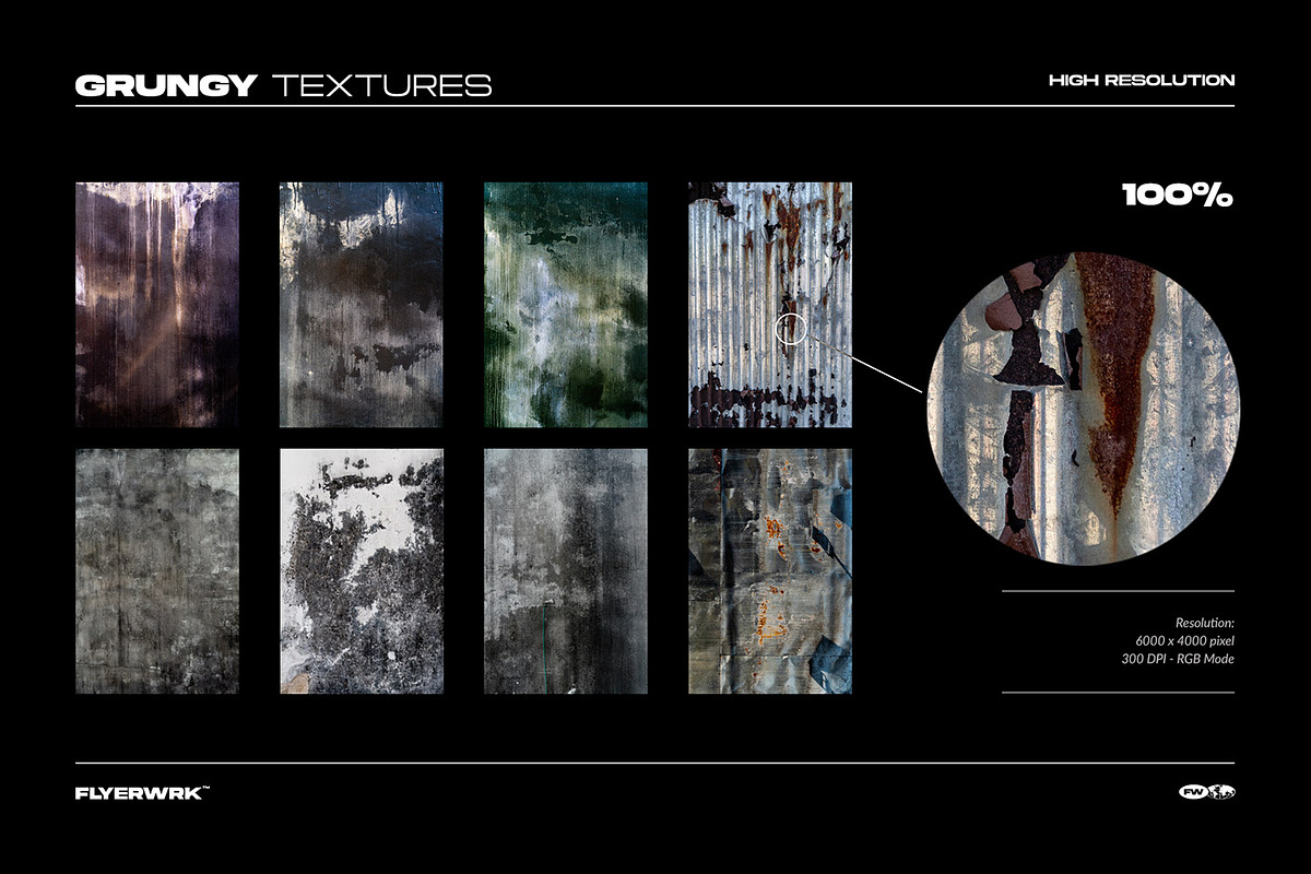 Grunge textures, a Texture Graphic by FLYERWRK (Photo 8 of 17)
