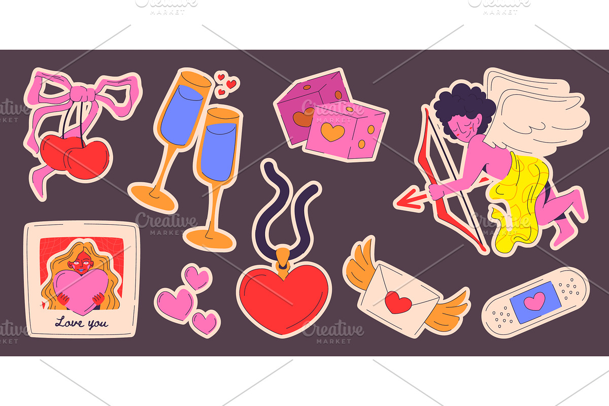 Valentine day gift collection with, an Object Illustration by art PVP - market