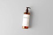 Amber Glass Pump Bottle Mockups, a Cups & Container Mockup by pmvch (Thumbnail 5 of 10)