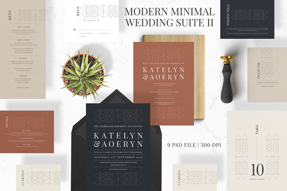 Modern Minimal Wedding Suite, an Invitation Template by Azka Creative (Photo 1 of 5)