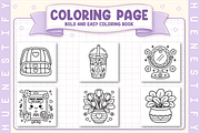 Girl Stress Relief Coloring Book, a Decorative Illustration by HueNestify (Thumbnail 3 of 4)