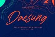 Daesung - The Handwriting Signature, a Script Font by Graphicfresh (Thumbnail 1 of 6)