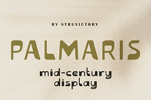 Palmaris MidCentury PalmSprings Sans, a Sans Serif Font by Struvictory.art