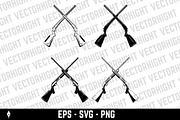 Crossed hunting rifles, an Object Illustration by Vectorhight (Thumbnail 2 of 3)