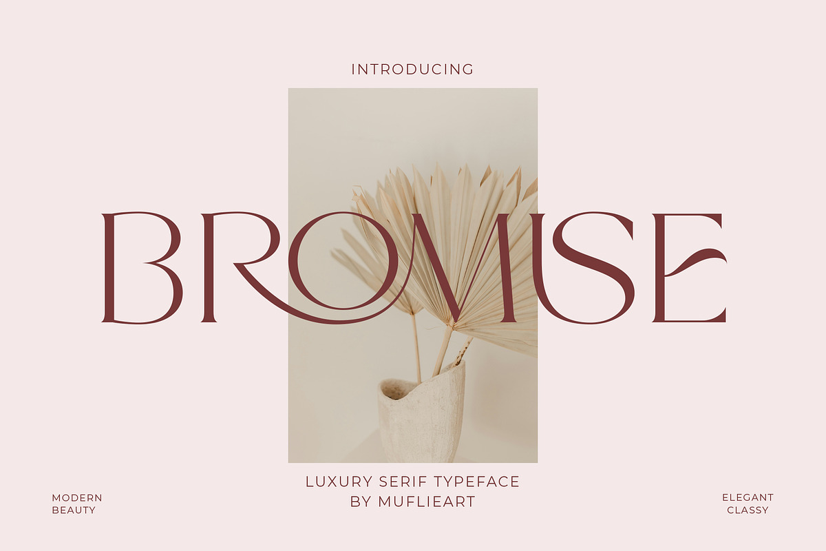 Bromise - Luxury Serif Typeface, a Serif Font by Muflieart (Photo 1 of 10)