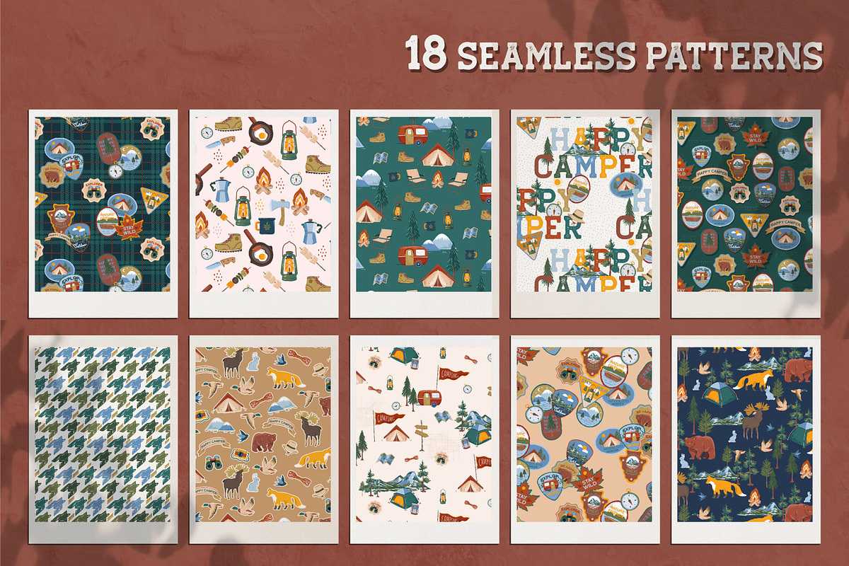 HAPPY CAMPER, a Pattern Graphic by MSNTY STUDIOX (Photo 4 of 28)