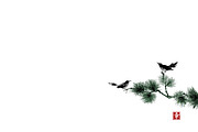 Sumi-e ink painting. Minimalism., an Illustration by Elina_Li (Thumbnail 15 of 38)