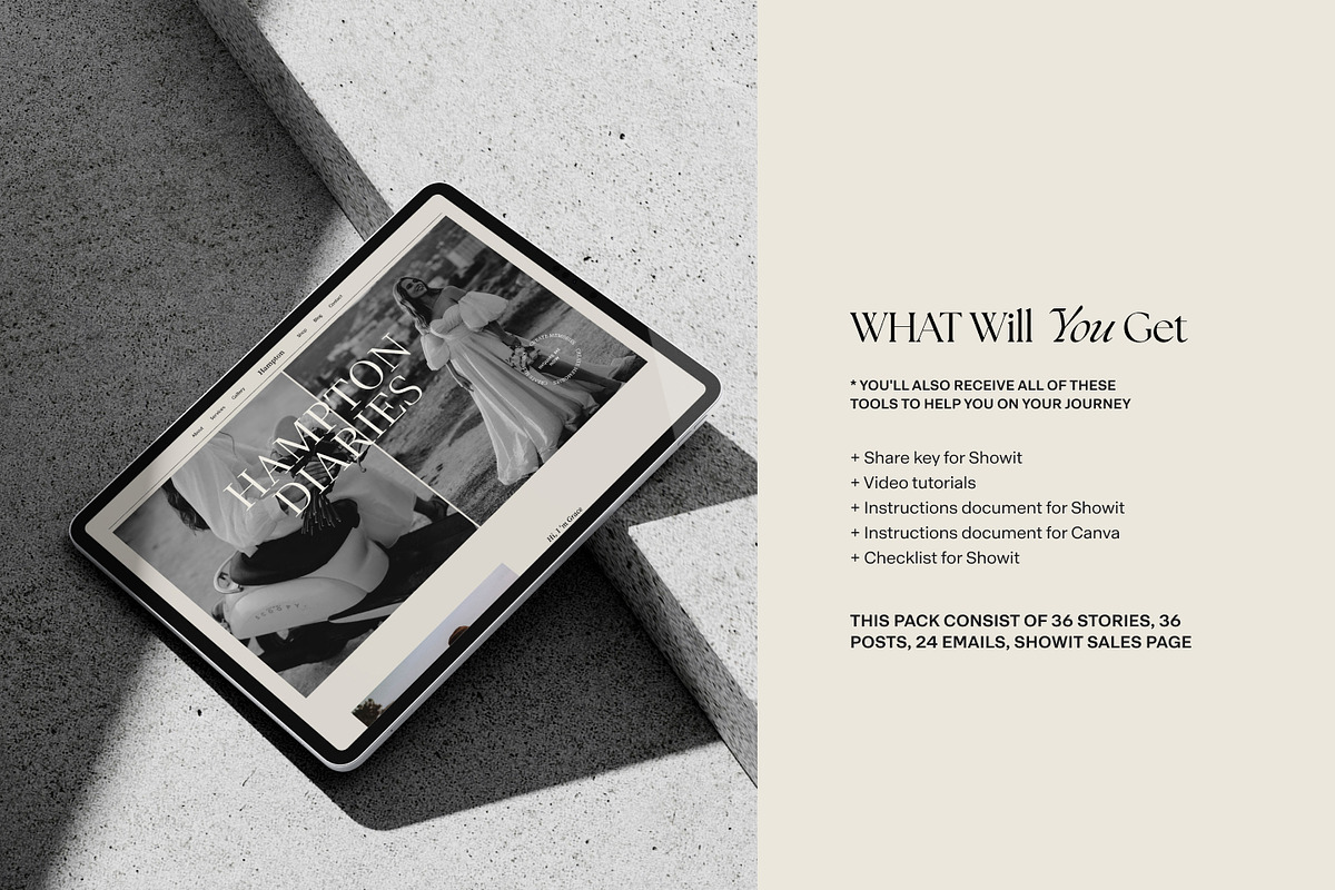 Hampton | Showit & Canva Bundle, a Landing Page Template by Lavinia Visuals (Photo 2 of 10)