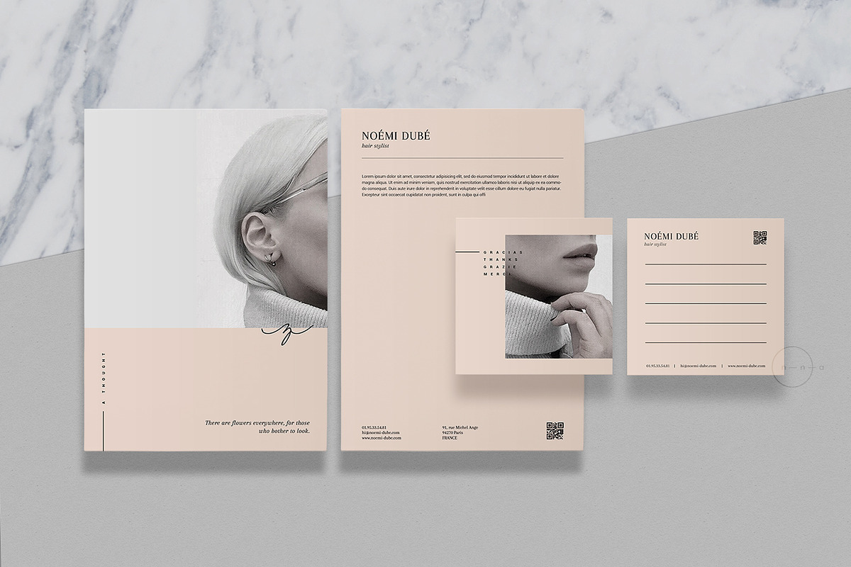 Brand Stationery Pack • Noémi, a Books & Magazine Mockup by Nonola (Photo 3 of 8)