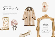 grandmillennial watercolor clipart, a Decorative Illustration by Patishop Art (Thumbnail 6 of 9)