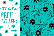 Procreate Stamp Flowers Set, a Brush Add-On by Positively Present (Thumbnail 3 of 10)
