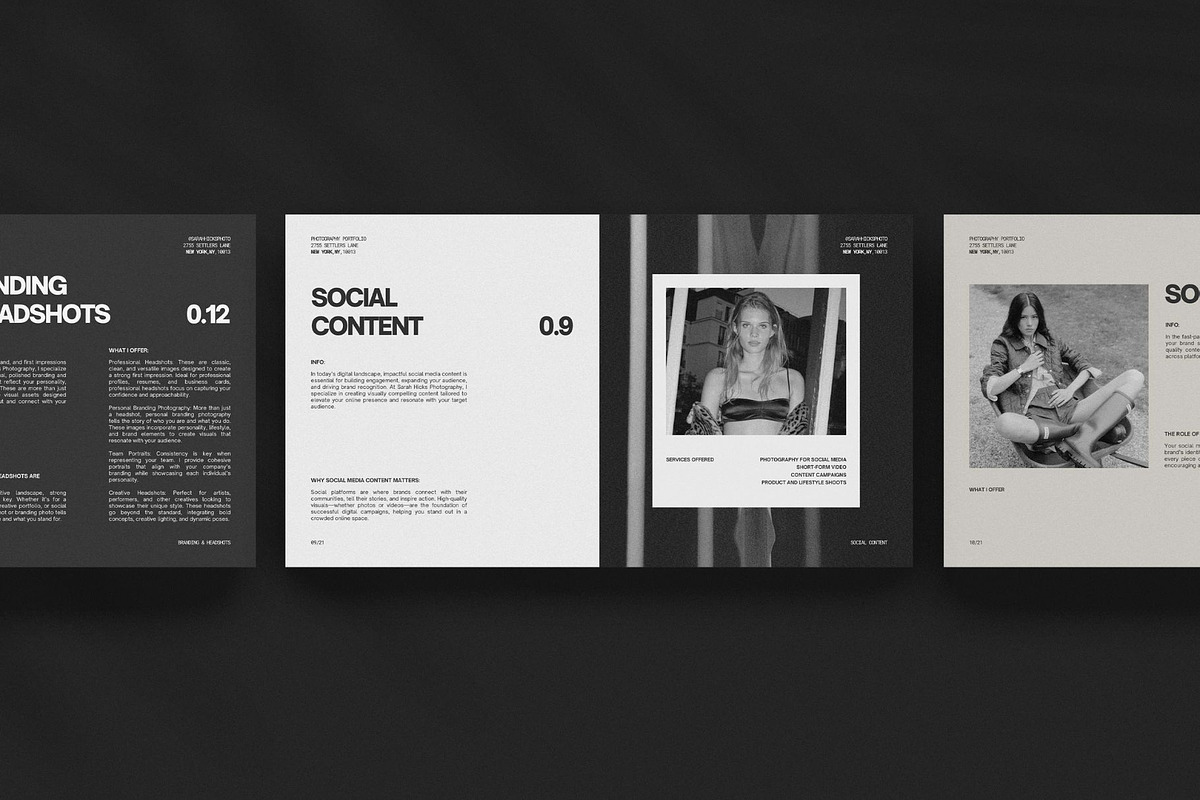 Photography Portfolio Canva Template, a Presentation Template by Amaré Creative (Photo 3 of 7)