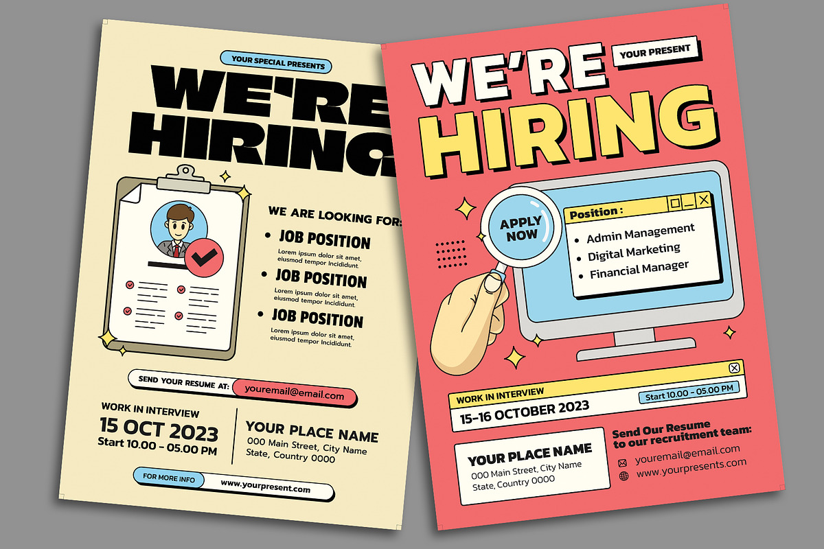 We're Hiring Flyer (16 Assets), a Flyer Template by Graptail (Photo 7 of 12)