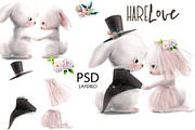 HareLove, an Animal Illustration by Eve Farb (Thumbnail 2 of 3)