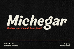 Michegar - Modern and Casual Sans, a Sans Serif Font by Kulokale