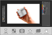 Hand Holding a Cream Jar Mockup PSD, a Packaging Mockup by Bruno's Shop (Thumbnail 3 of 4)
