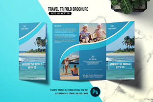 TriFold Travel Agency Brochure, a Brochure Template by retrographix