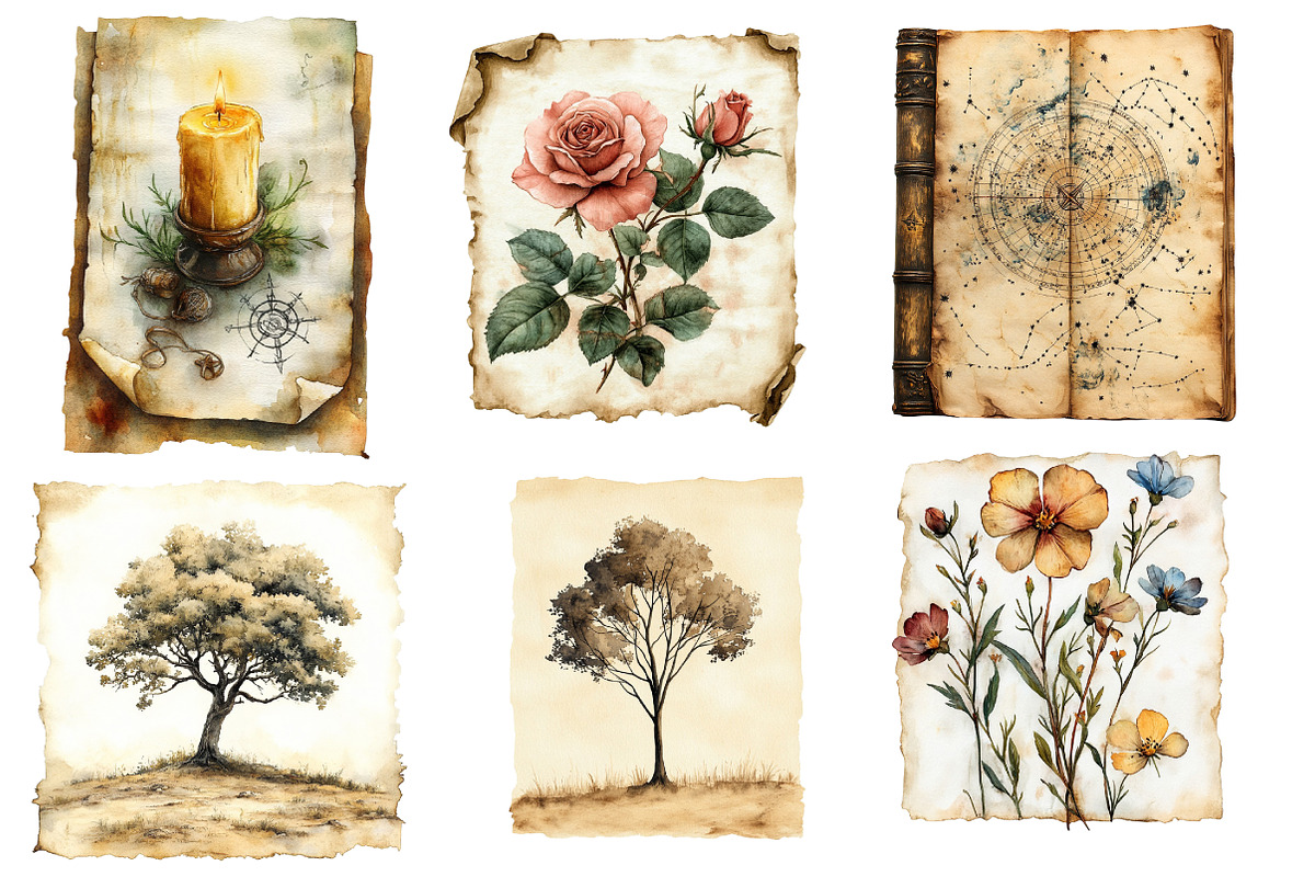 Vintage Journal Page Bundle, an Illustration by Designworld (Photo 3 of 4)