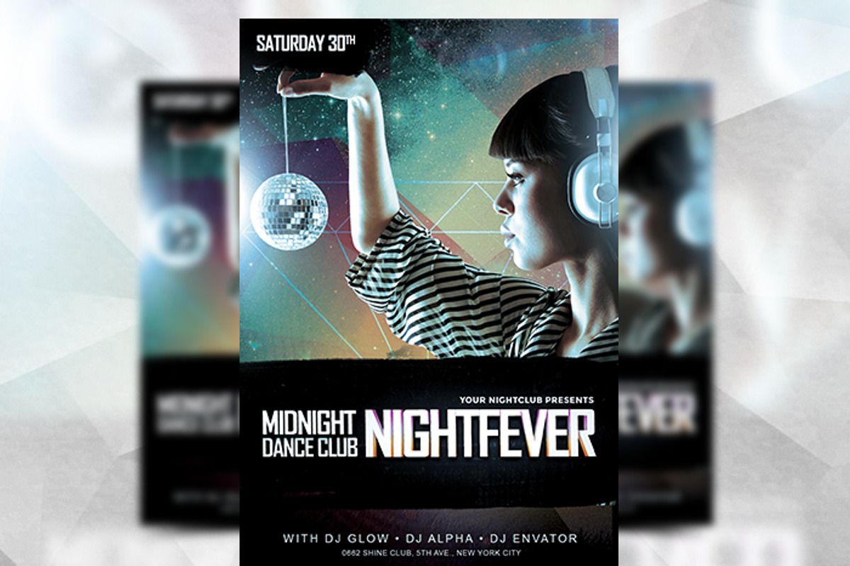 Night Sensation - Flyer Template, a Flyer Template by Flyermarket (Photo 2 of 3)