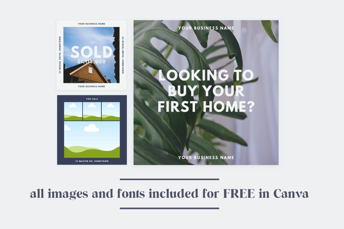 Modern Real Estate Canva Insta Pack, a Social Media Template by Take Care Creative (Photo 8 of 8)