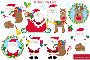 Christmas Clipart, Santa Clipart C53