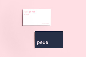 Peue Realsitic Business Card Mockup