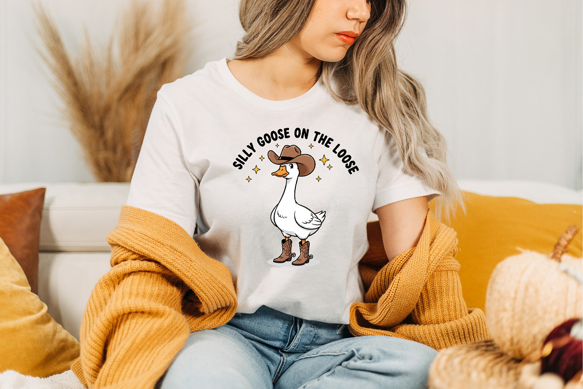 Silly Goose on the Loose Funny Goose, a Graphic by Designking (Photo 3 of 4)