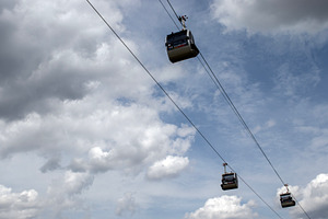 Cable car cabins on cables, a Transportation Photo by Schreibikus