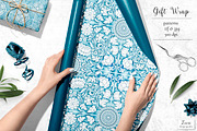 Watercolor Portuguese Tiles Patterns, a Pattern Graphic by Zeesi Design Garden (Thumbnail 5 of 8)