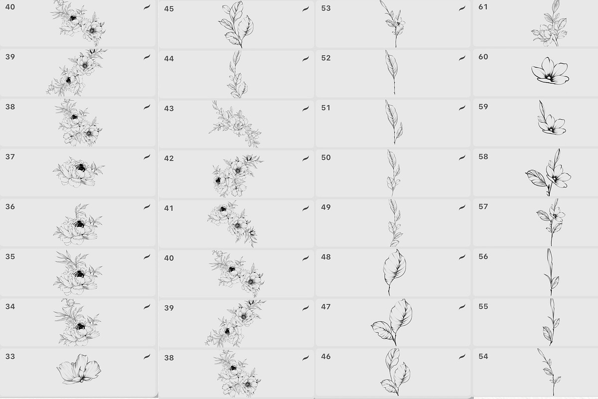Garden flowers procreate brushes, a Brush Add-On by AnnaPolitmerskaja (Photo 4 of 5)