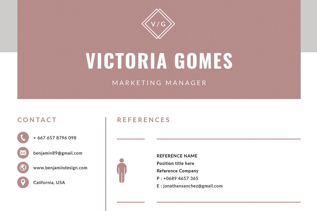 Resume/CV | Victoria, a Resume Template by Symie Design (Photo 7 of 7)
