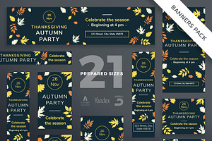 Banners Pack Autumn Party