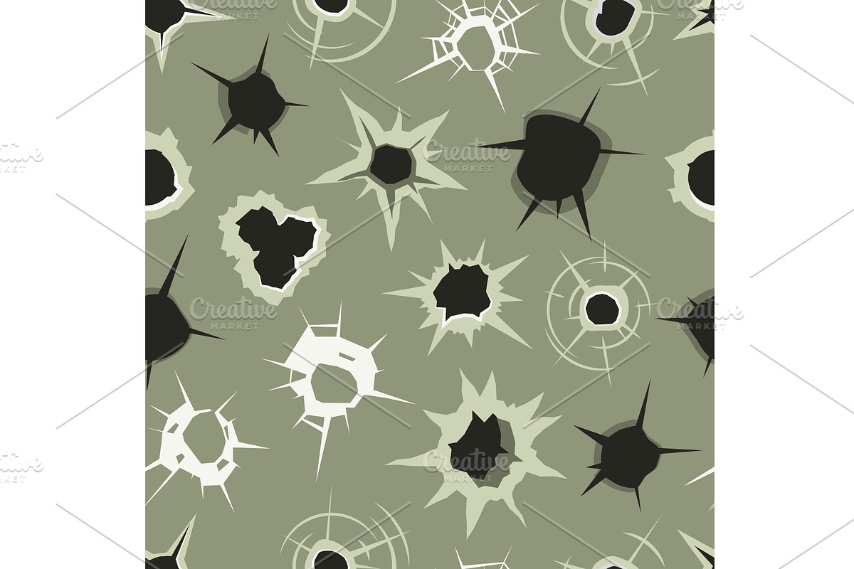 bullet holes pattern. gunshot dots, a Texture Illustration by Multigon