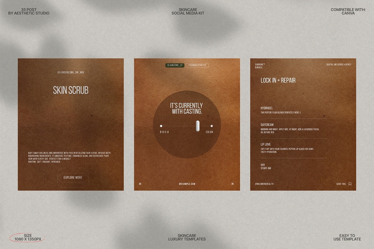 Clean Skincare Instagram Templates preview 7
