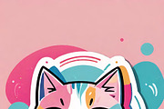 Cute Kawaii Cats & Bunny Bundle, an Illustration by ETARA by Mea Hau (Thumbnail 7 of 10)
