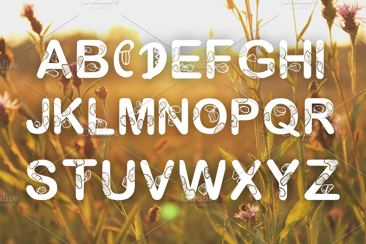 Floral Lover font, SVG cut flies, a Font by Tattoo Worker Studio (Photo 3 of 4)