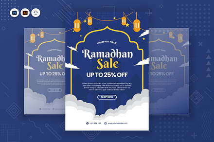 Ramadhan Sale Poster, a Poster Template by Fannan Studio