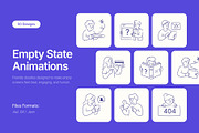 50 Animated Empty States Doodles, an Outline Icon by Vectors Market (Thumbnail 1 of 4)