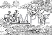 Landscape doodles, an Illustration by Somjai King (Thumbnail 4 of 5)