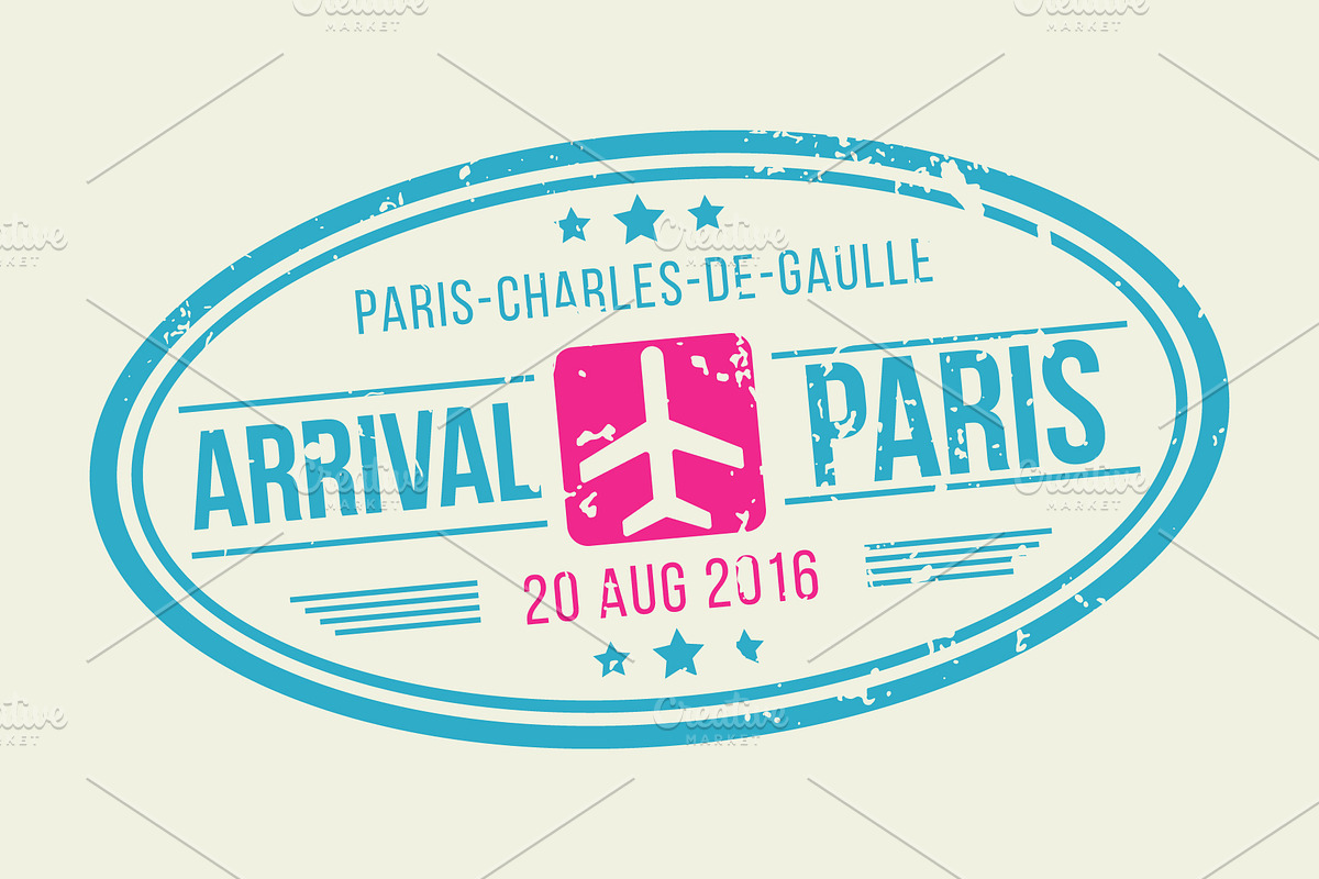 Passport Stamps & Travel Visa Signs, a Transportation Illustration by Kaushal Jangid (Photo 13 of 14)
