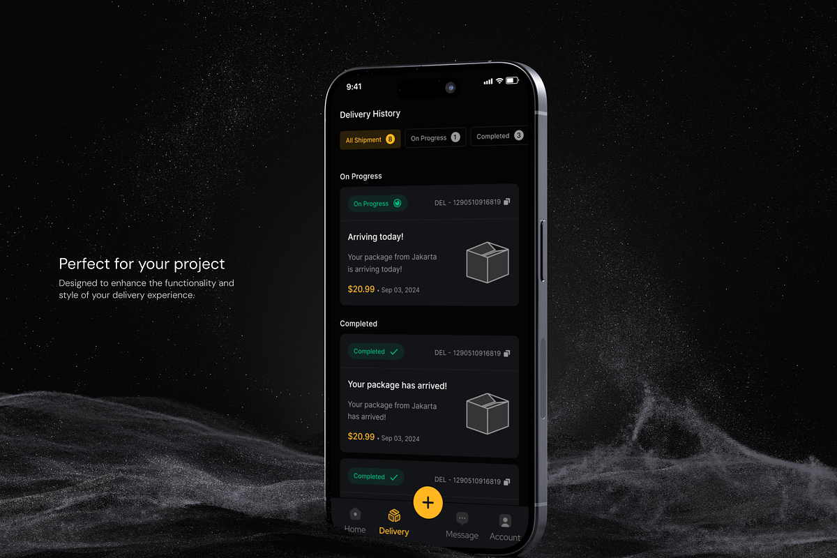 Godeliv - Delivery App UI Kit, an UI Kit Template by restiyathena (Photo 4 of 6)
