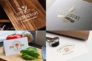 36 Restaurant Logos and Badges, a Branding & Logo Template by Vasya Kobelev (Thumbnail 10 of 20)