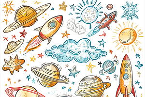 Space Doodles Pattern