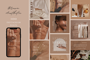 Brown Instagram Post Template CANVA