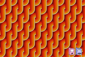 70s Vintage Retro Twist Pattern, a Pattern Graphic by MISS CHATZ